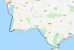 Trasa rejsu Malaga - Gibraltar - Wybrzeże Algarve - Lizbona.jpg